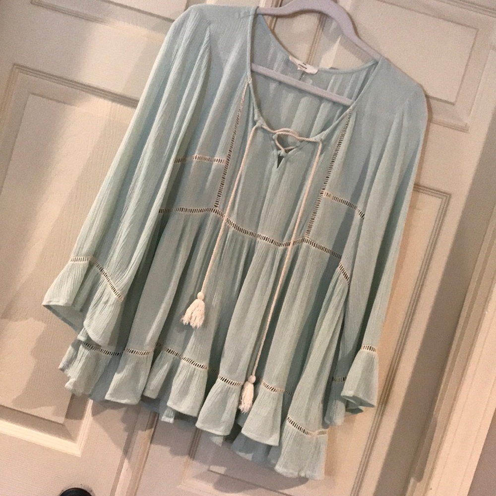 Boho mint top